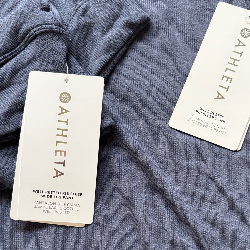 Athleta Charcoal Ribbed Lounge Set